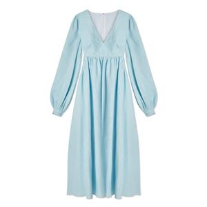 Molly Moorkamp - NWT/never been worn, long sleeve, light blue linen dress